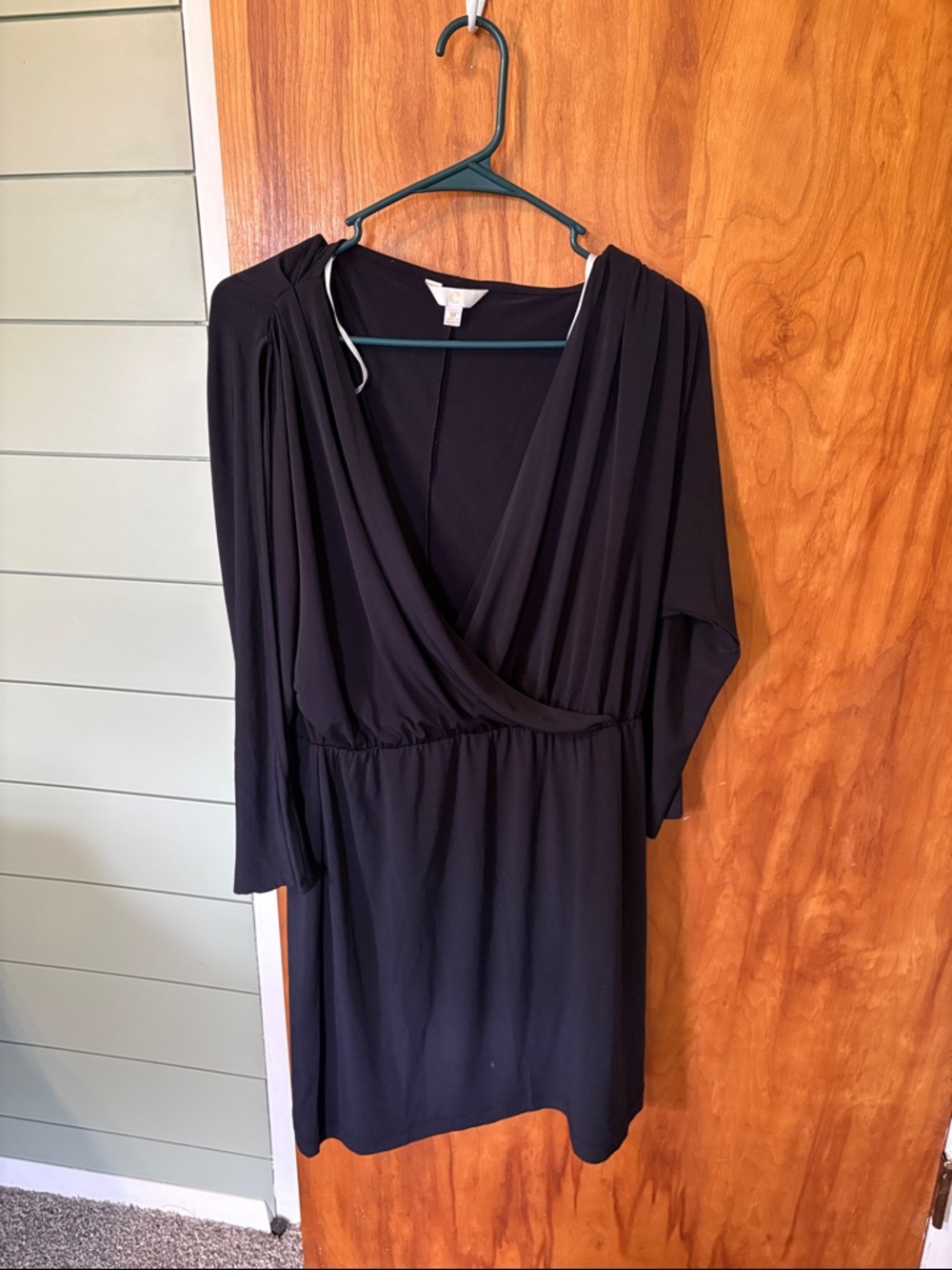 Black V‑Neck Dress with Cut-out Sleeves